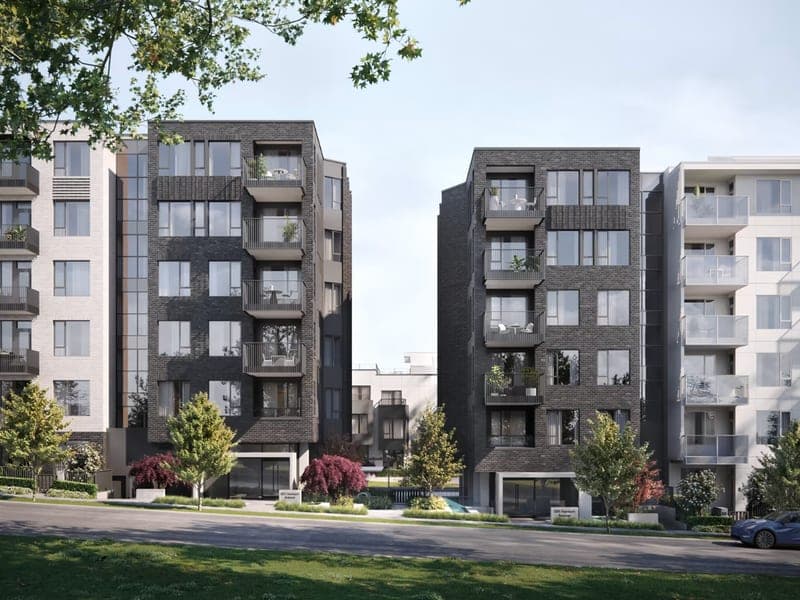 Developer rendering of Centràle Burnaby, a presale condo development in Burnaby.