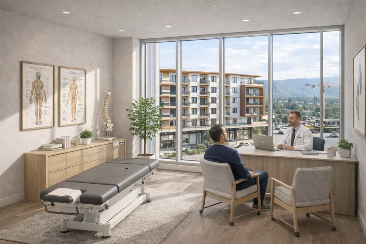 Purpose-built medical office interior at North Shore Health Pavilion